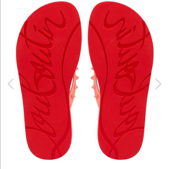 ❤️ SOLD Pink spike Christian Louboutin flip flops - Picture 9 of 11
